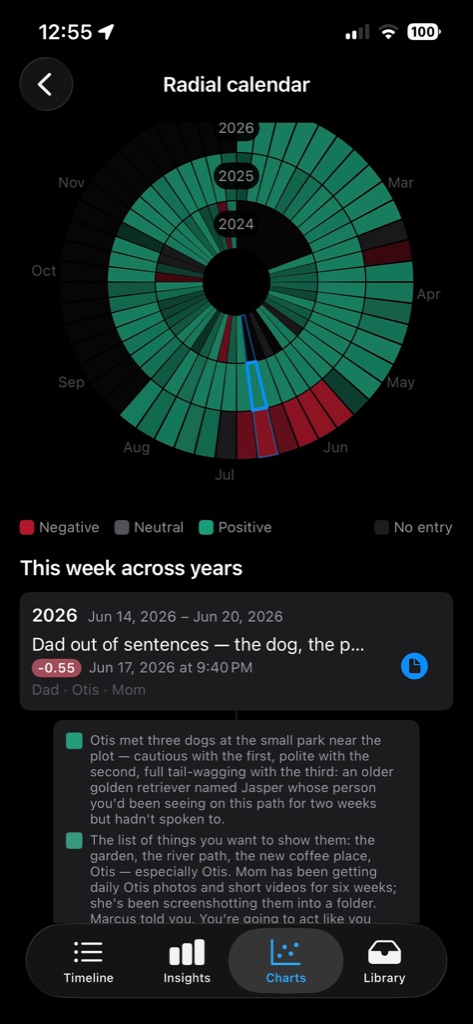 Radial calendar chart