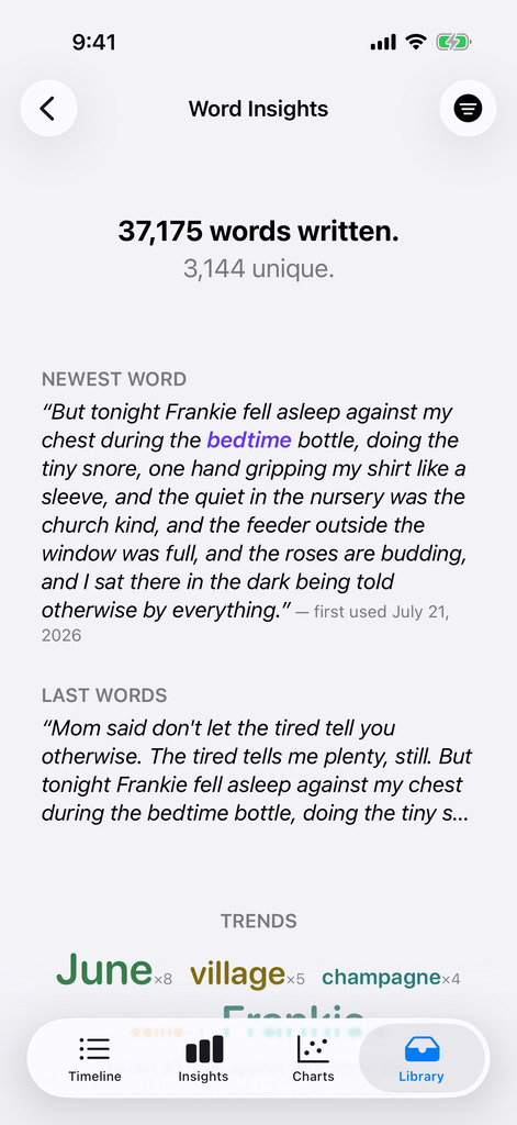 Word Insights - the numbers of your vocabulary