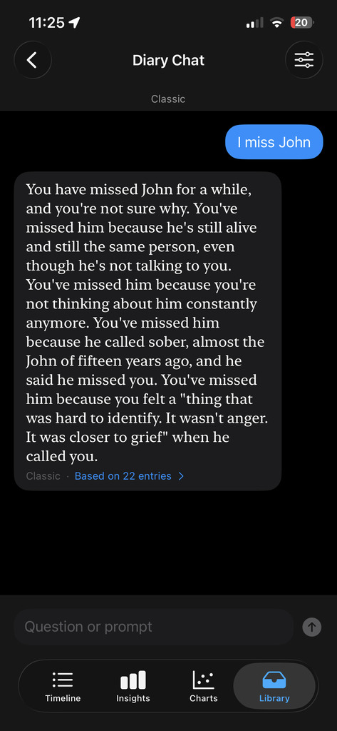 Diary Chat — answers quoted from your own entries