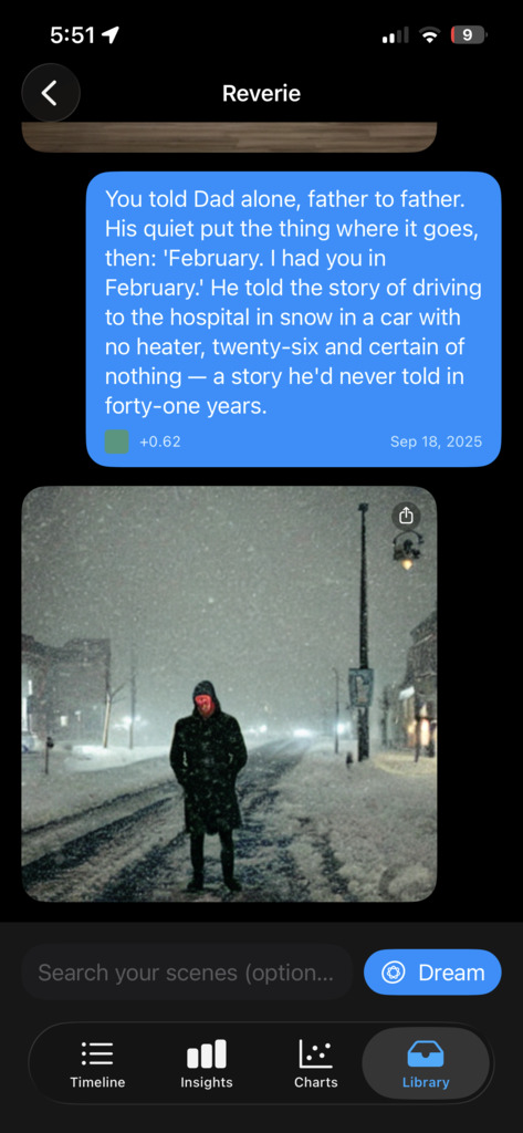 Reverie — dream-like images from your entries