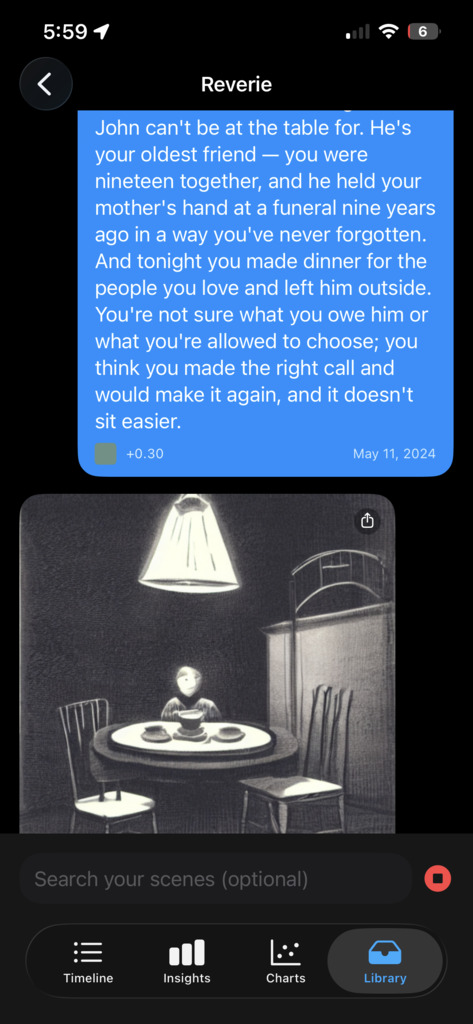 Reverie — dream-like images from your entries