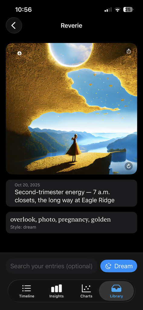 Reverie — dream-like images from your entries